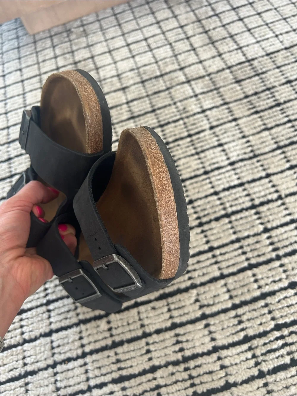Birkenstock Men's Black Double-Strap Slide Sandals